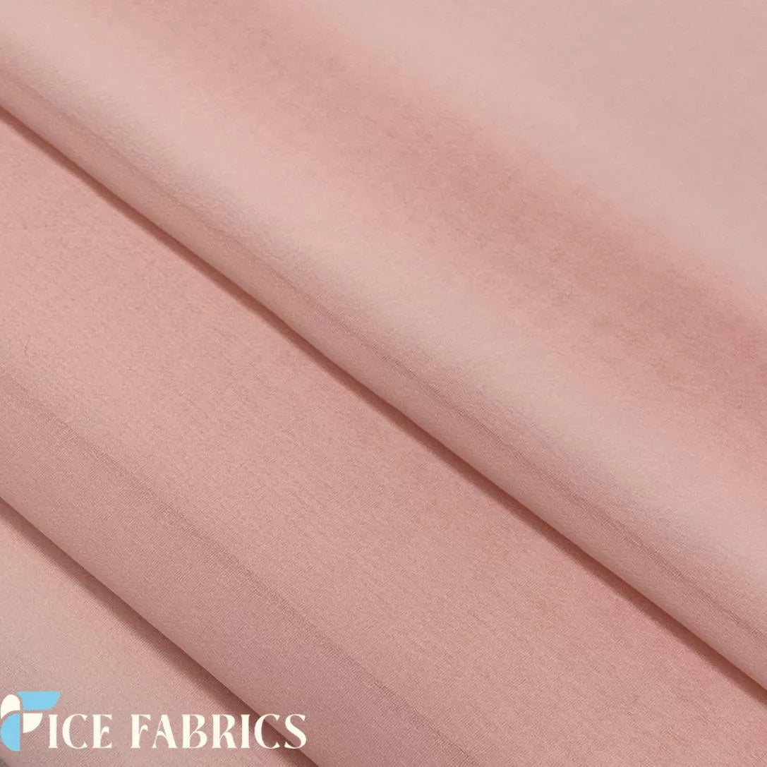 Rose Blush Mia Sheer Chiffon Fabric
