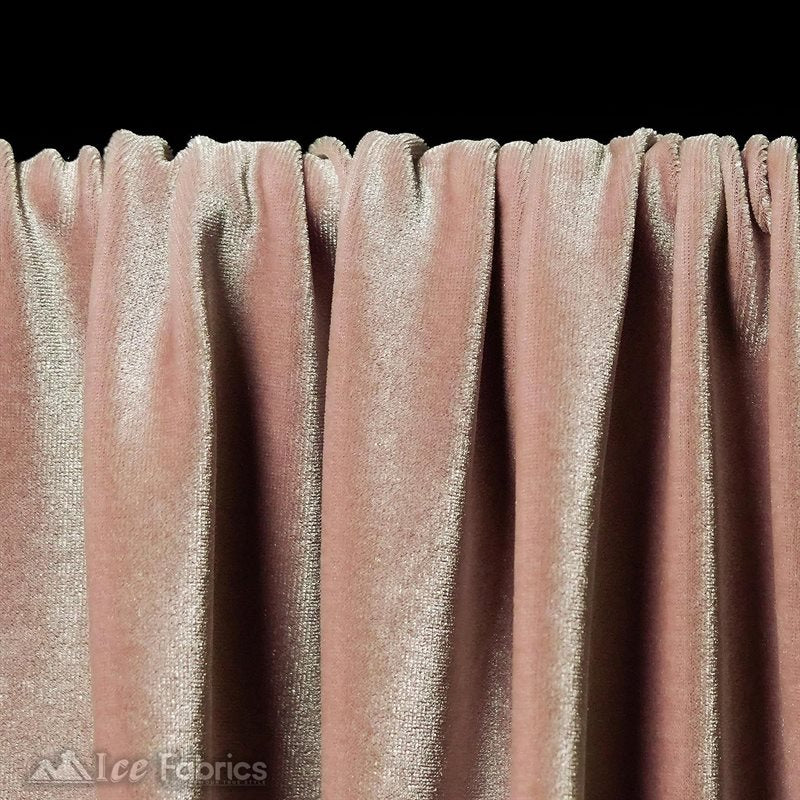 Ice Fabrics Stretch Velvet Fabric Soft and Smooth ICE FABRICS Rose Gold