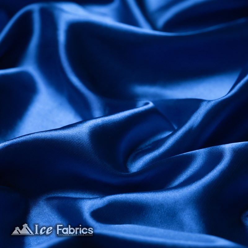 Silky Charmeuse Stretch Satin Fabric Fashion Fabric Royal Blue