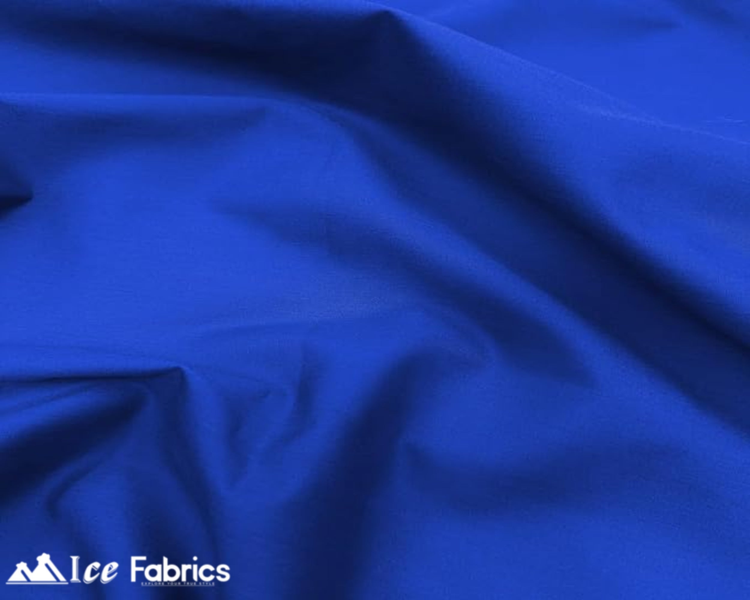 Royal Blue Broadcloth Polyester Cotton Fabric | Poly Cotton Fabric