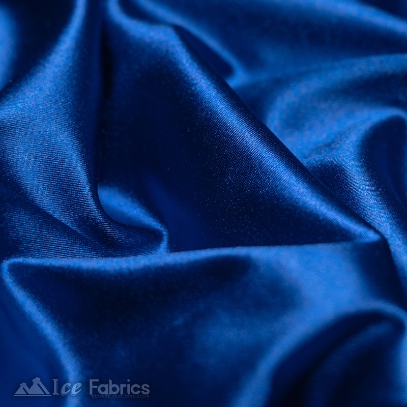 4 Way Stretch Silky Satin Wholesale Fabric By The Roll (20 Yards)ICE FABRICSICE FABRICSHeavy and shiny20 Yard Bolt (60” Wide )Royal Blue4 Way Stretch Silky Satin Wholesale Fabric By The Roll (20 Yards ) ICE FABRICS |Royal Blue