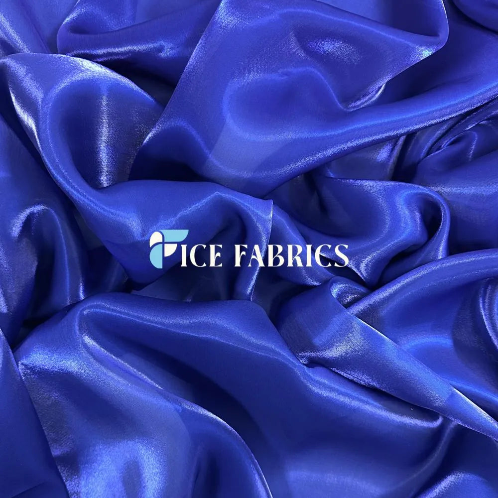 Royal Blue Crystal Reflective Liquid Chiffon Fabric