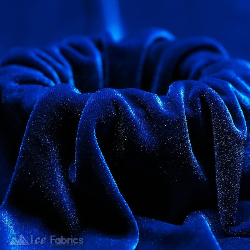 Ice Fabrics Stretch Velvet Fabric Soft and Smooth ICE FABRICS Royal Blue