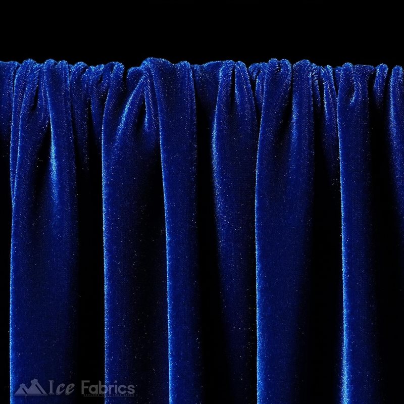 Ice Fabrics Stretch Velvet Fabric Soft and Smooth ICE FABRICS Royal Blue