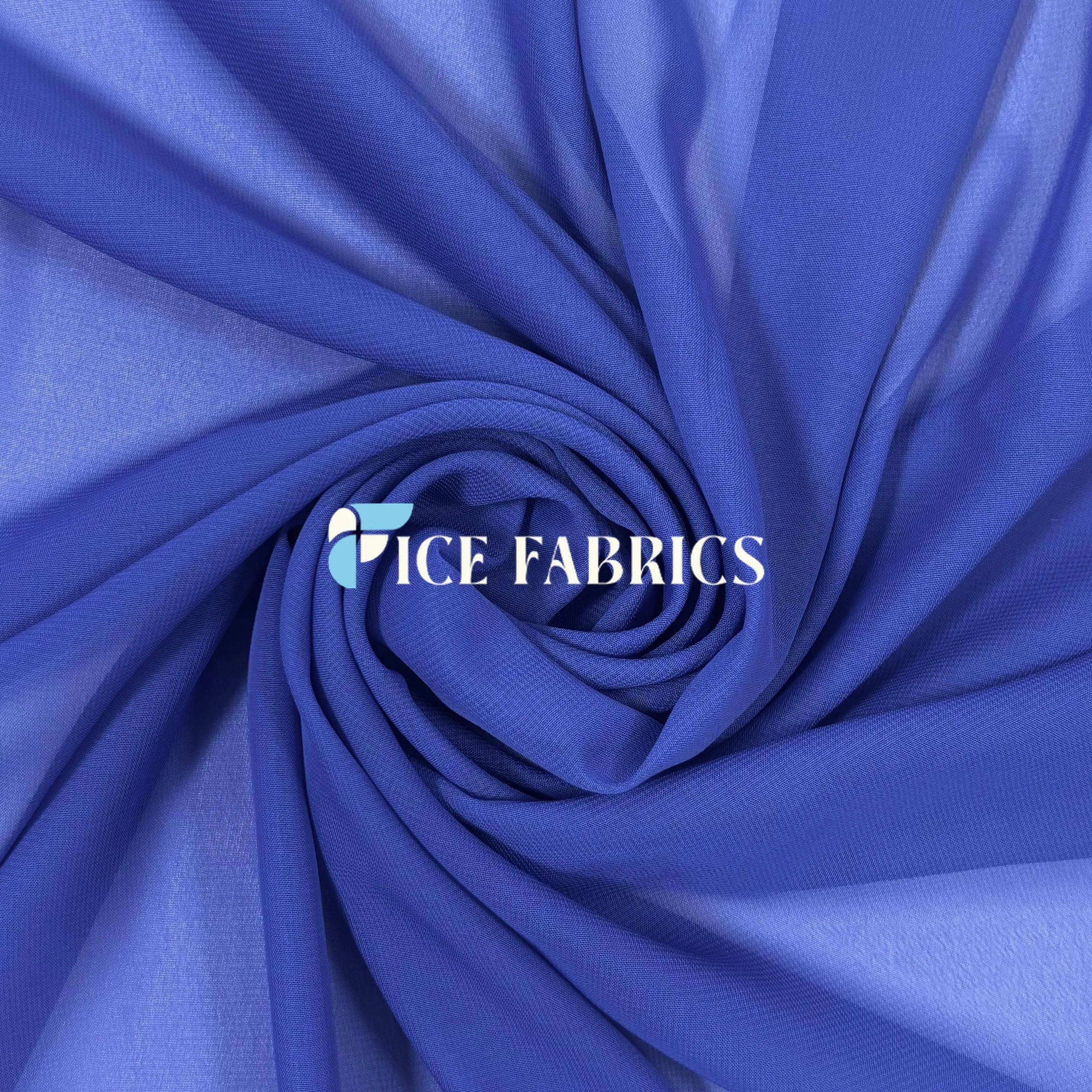 Royal Blue Mia Poly Sheer Chiffon Fabric