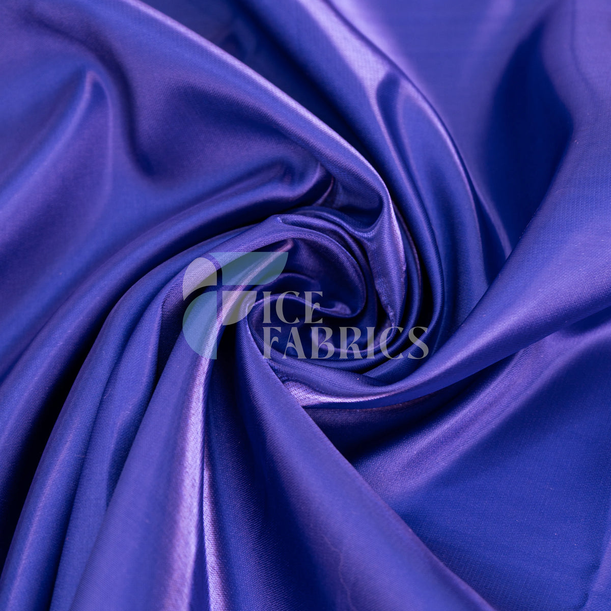 Royal Blue Reflective Liquid Crystal Silky Satin Fabric