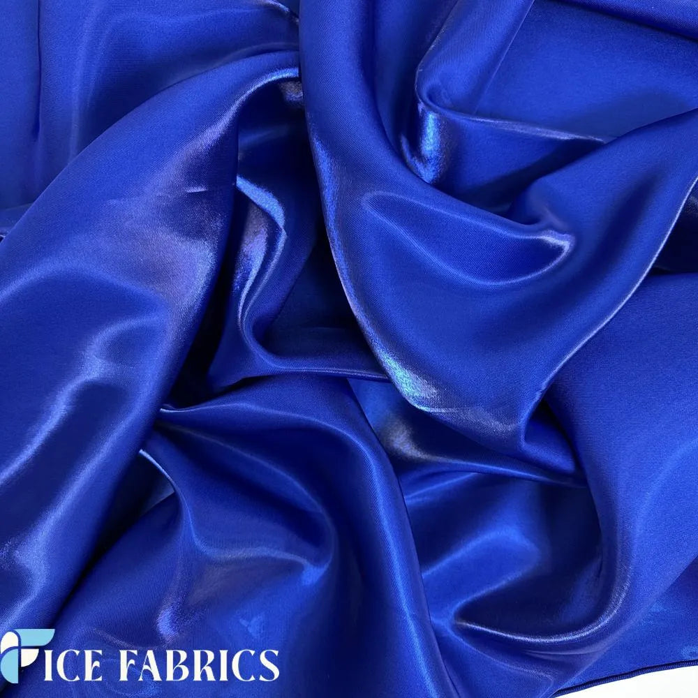 Royal Blue Silky Satin Fabric by the yard