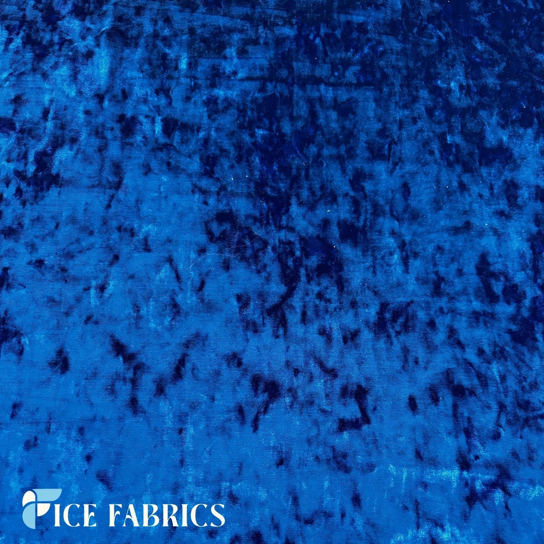 Royal Blue Stretch Crushed Velvet Upholstery Fabric | VelvetCrush