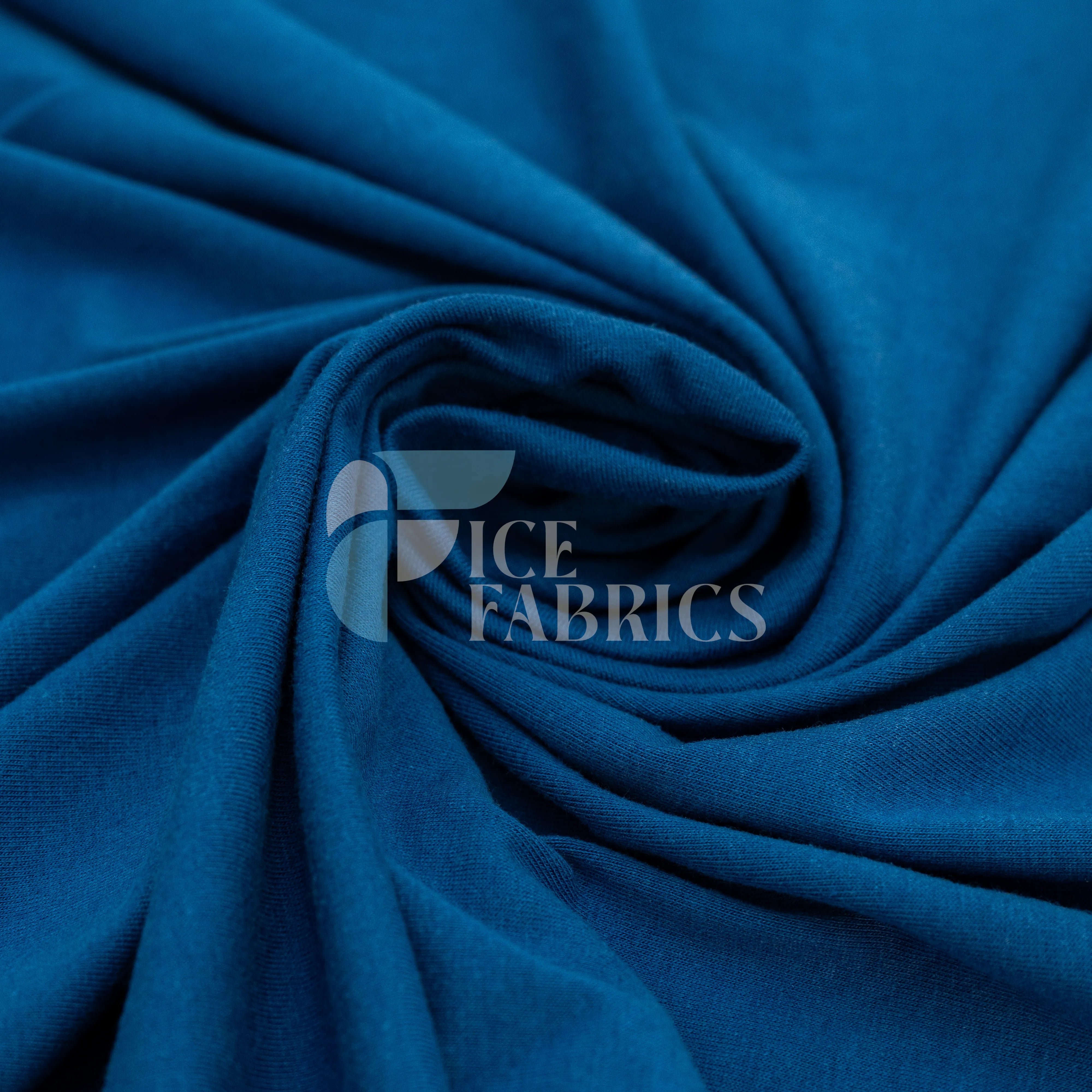 Royal Blue Cotton Spandex Jersey Fabric | FlexCot