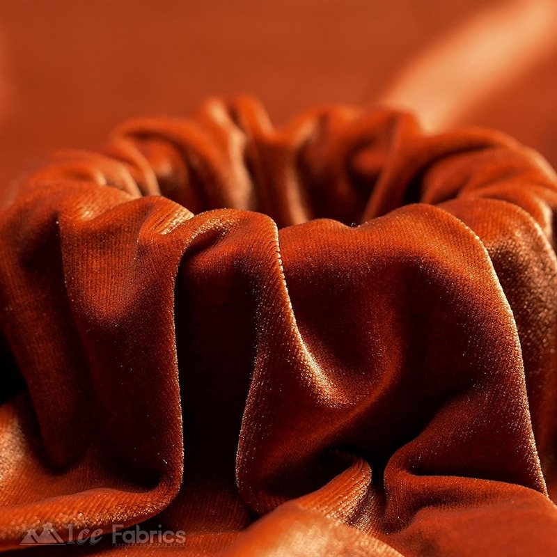 Ice Fabrics Stretch Velvet Fabric Soft and Smooth ICE FABRICS Rust