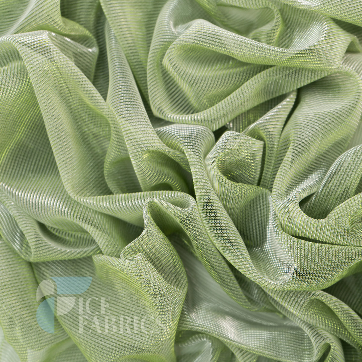 Shimmery Reflective Metallic Mesh Fabric