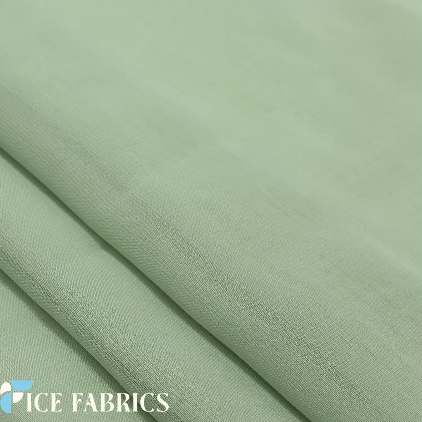Sage Mia Chiffon Fabric / 60’’ Wide Soft chiffon Sheer Fabric