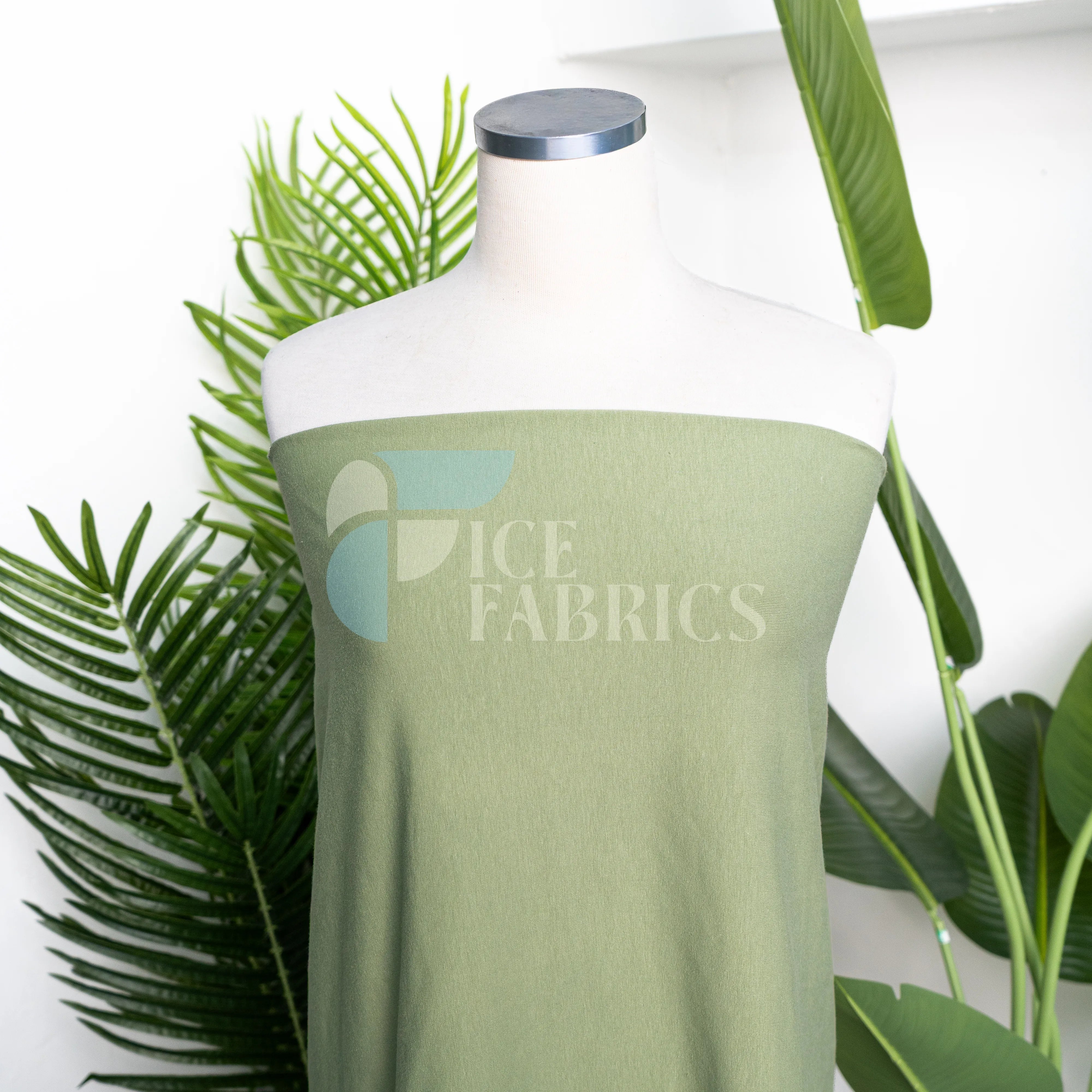 Sage Cotton Spandex Jersey Fabric | FlexCot
