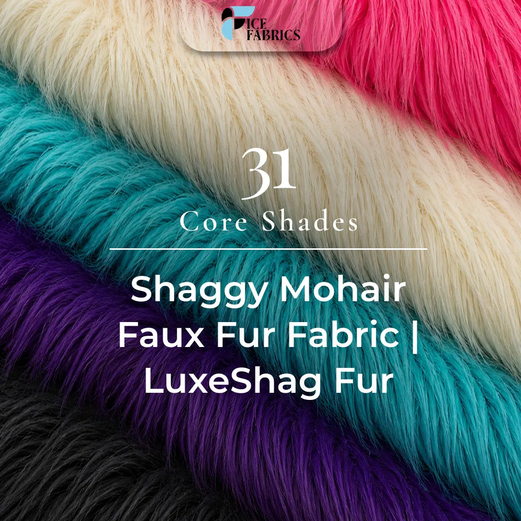 Shaggy Mohair Faux Fur Fabric | LuxeShag Fur
