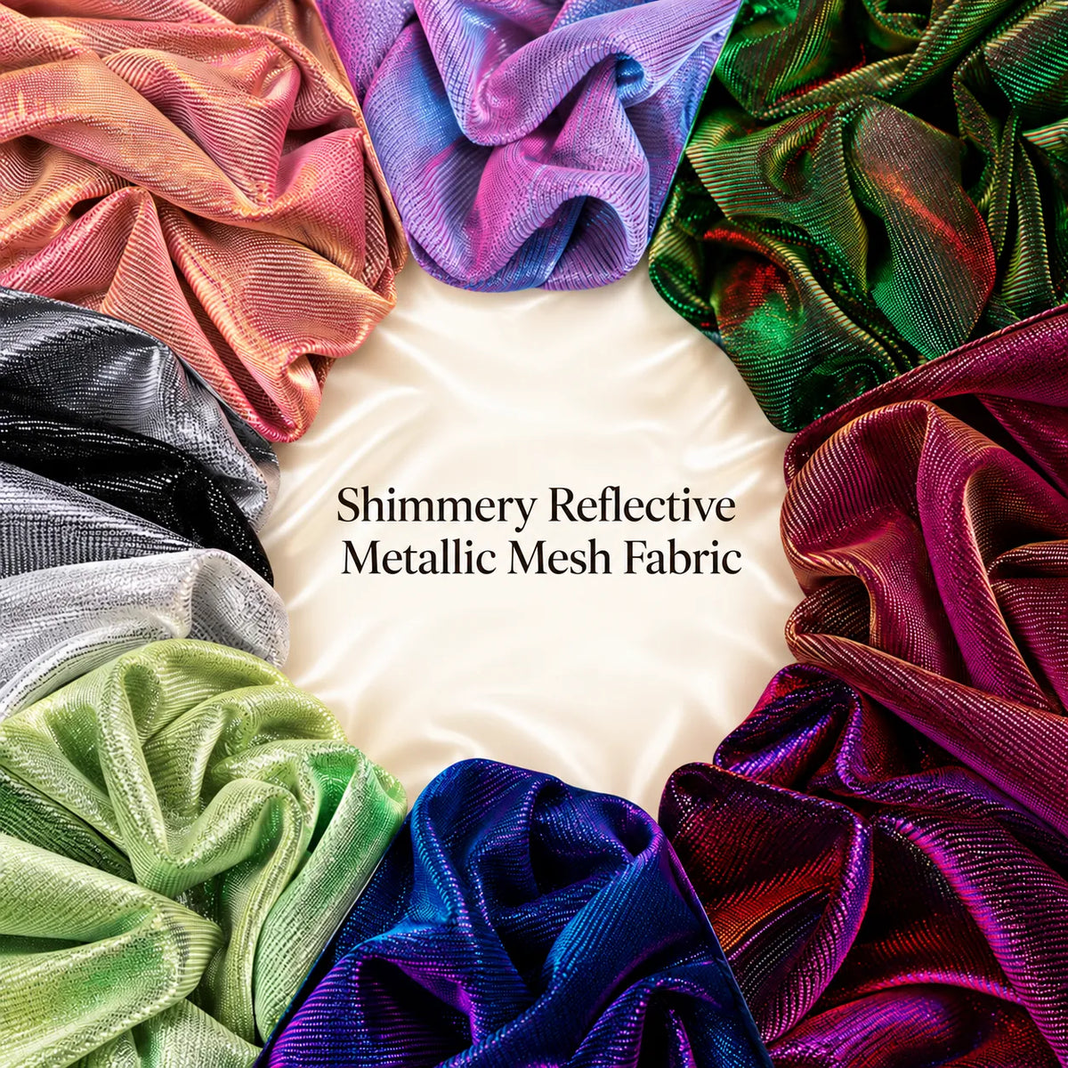 Shimmery Metallic Mesh Fabric