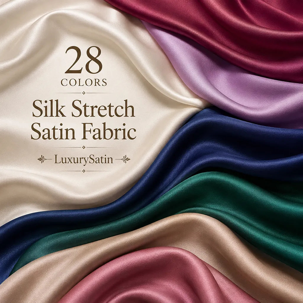 Luxury Silk Stretch Satin Fabric