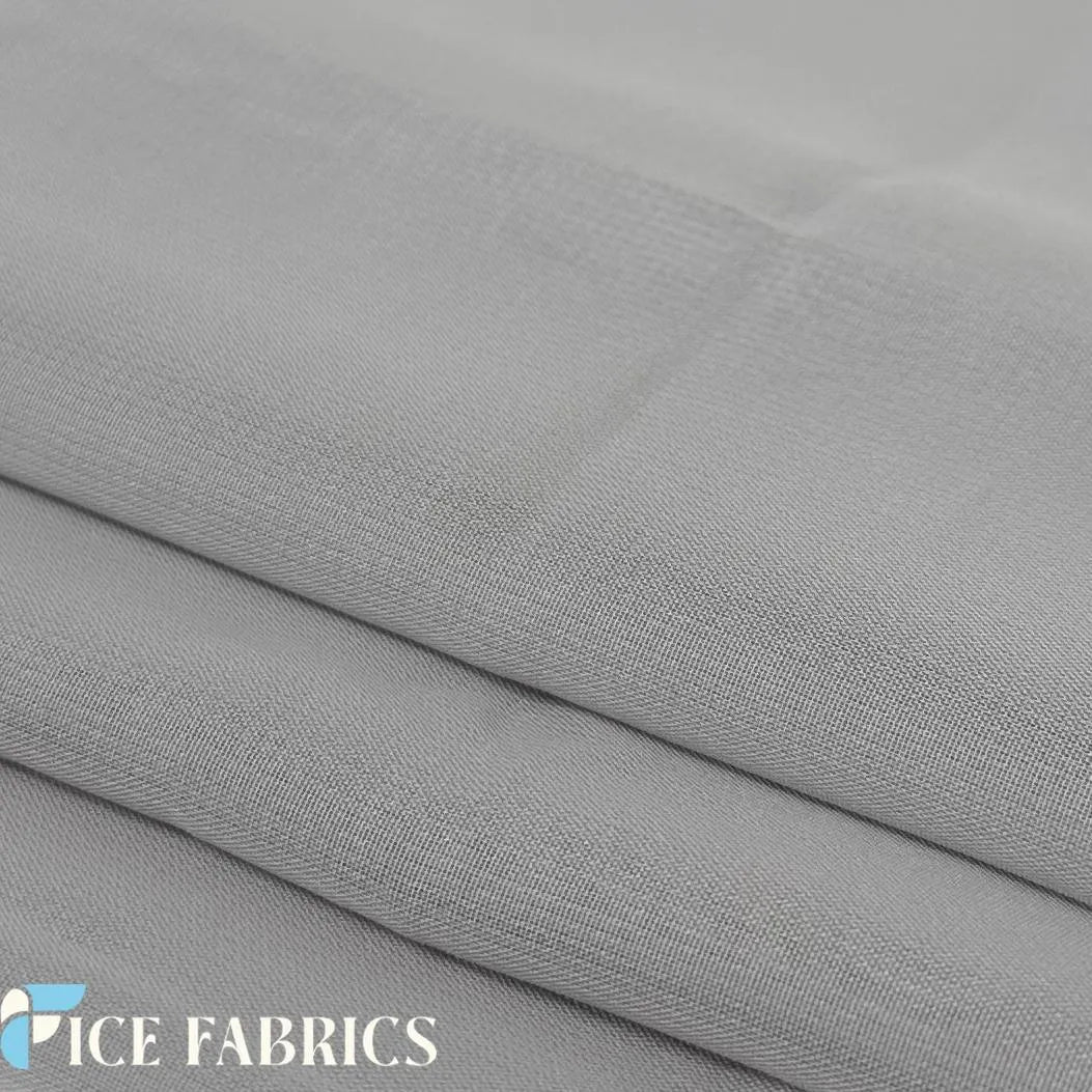 Silver Chiffon Fabric
