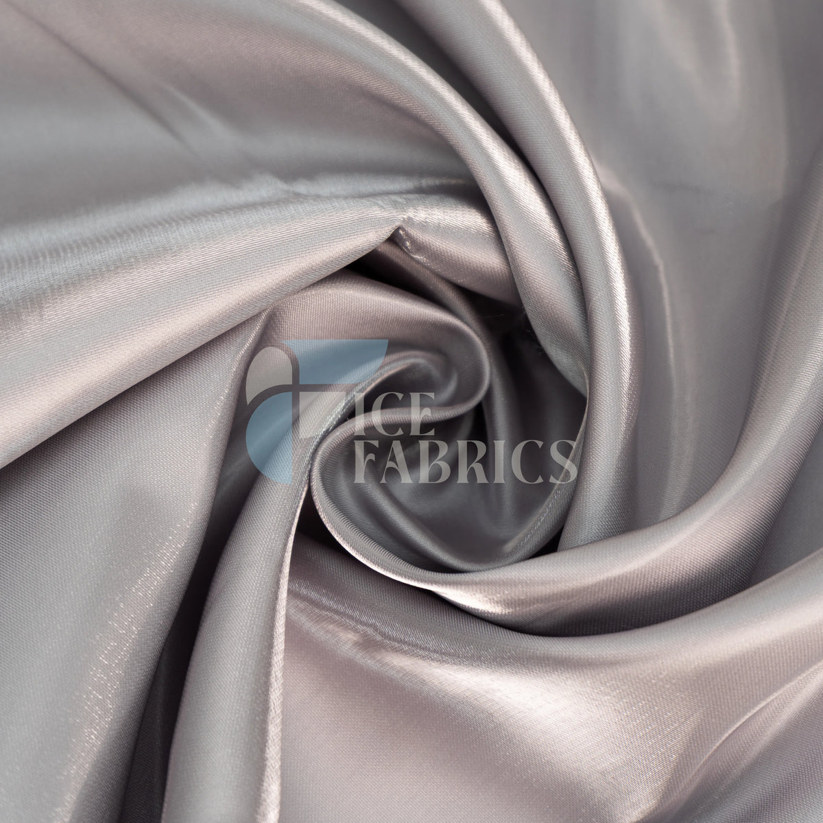 Silver Reflective Liquid Crystal Silky Satin Fabric