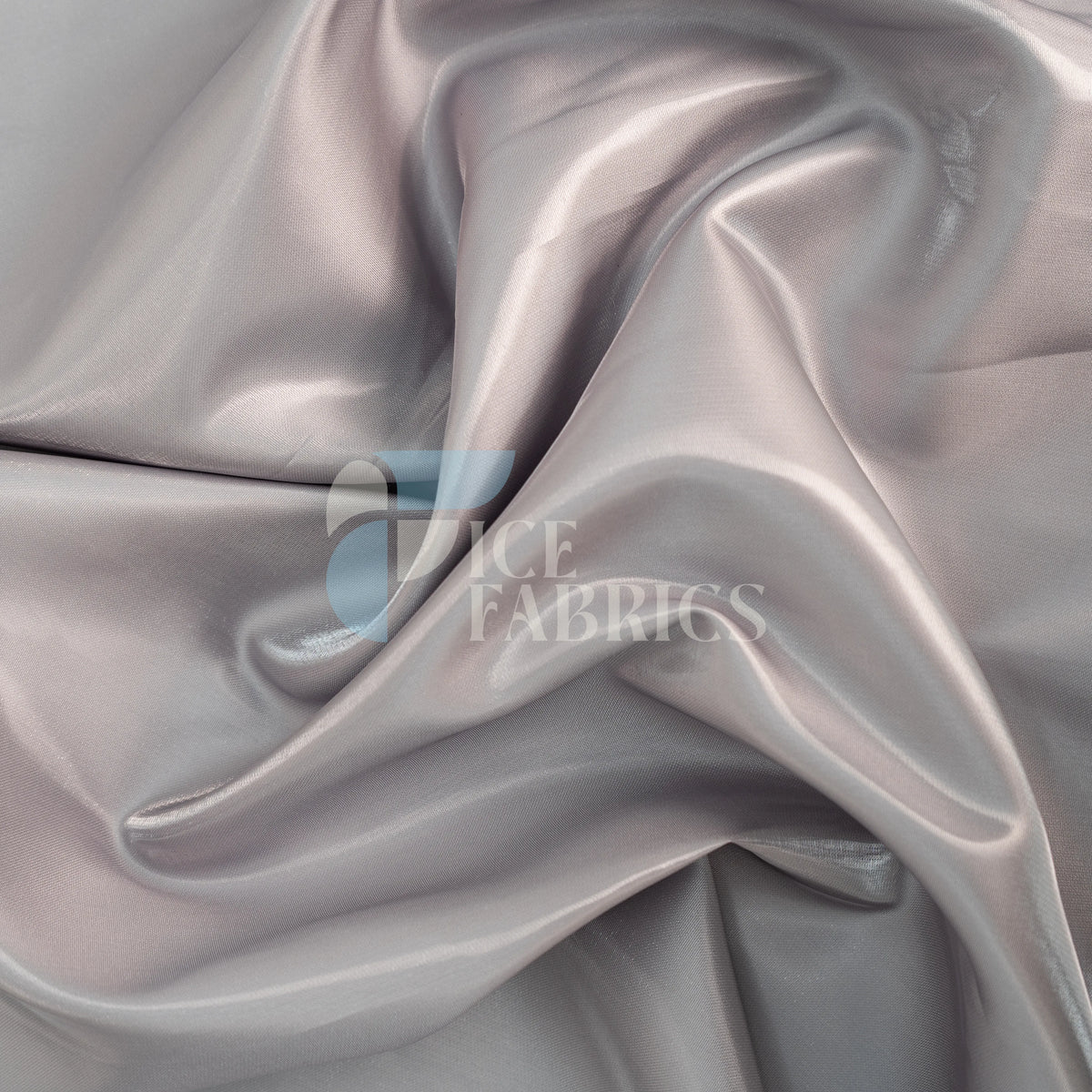 Silver Silky Satin Fabric by the yard