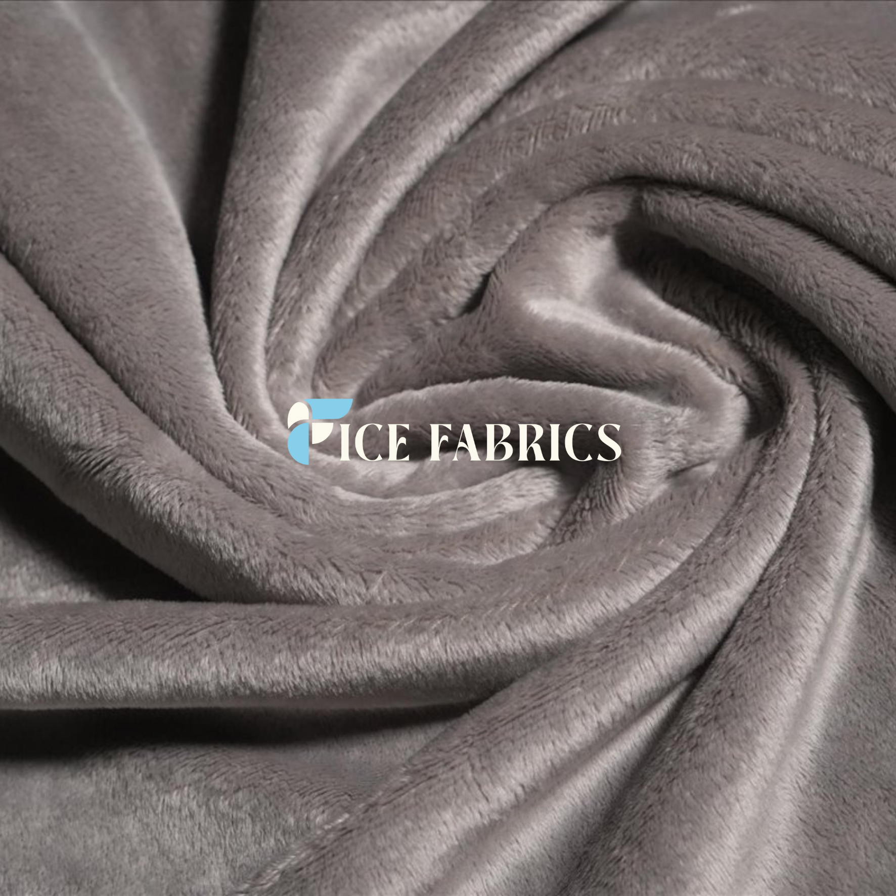 Grey Ultra Soft 3mm Minky Fabric Faux Fur