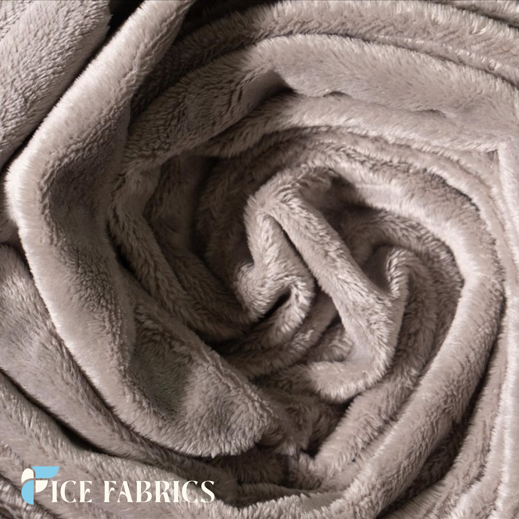 Grey Ultra Soft 3mm Minky Fabric Faux Fur