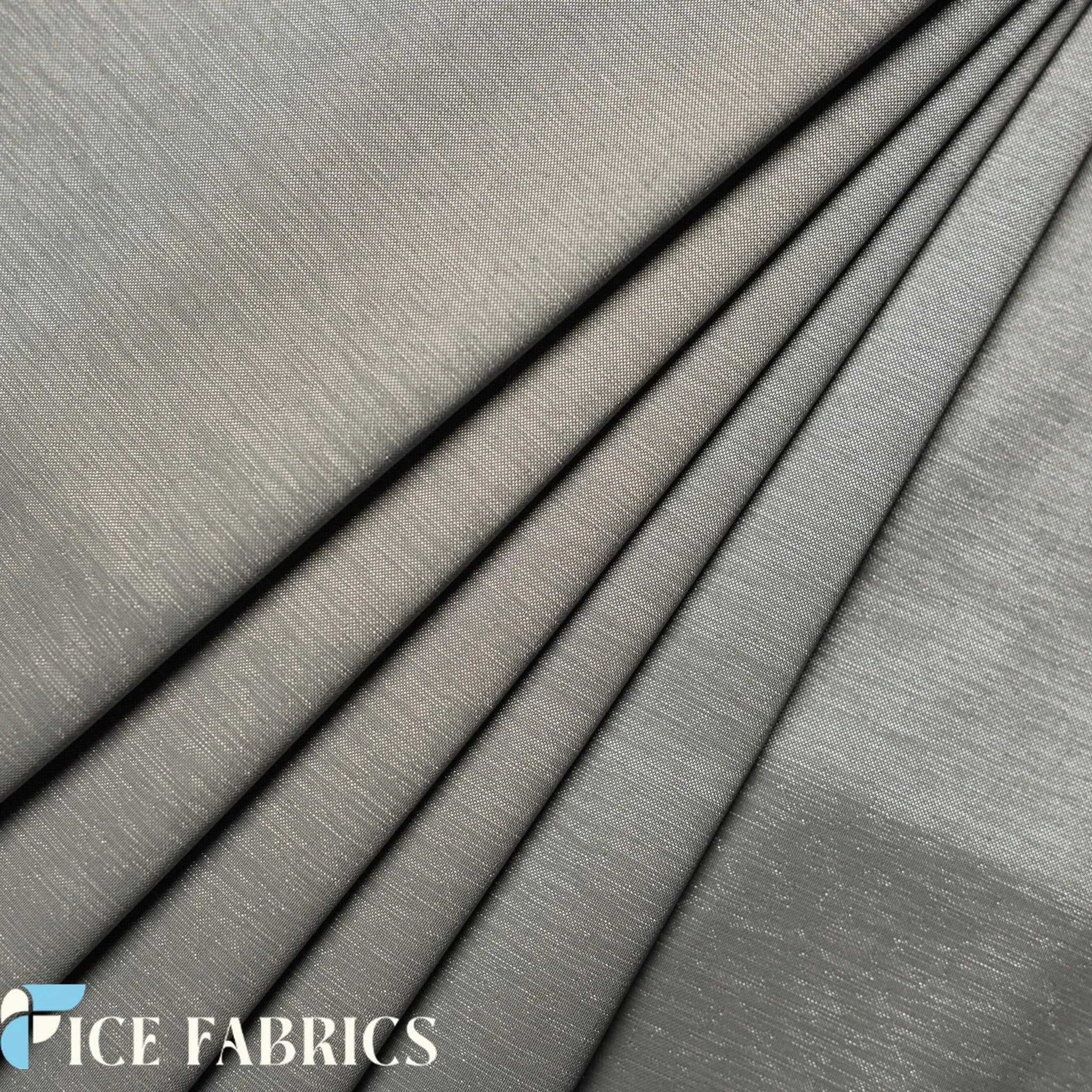 Silver Stretch Nylon Spandex Taffeta Fabric By The Yard