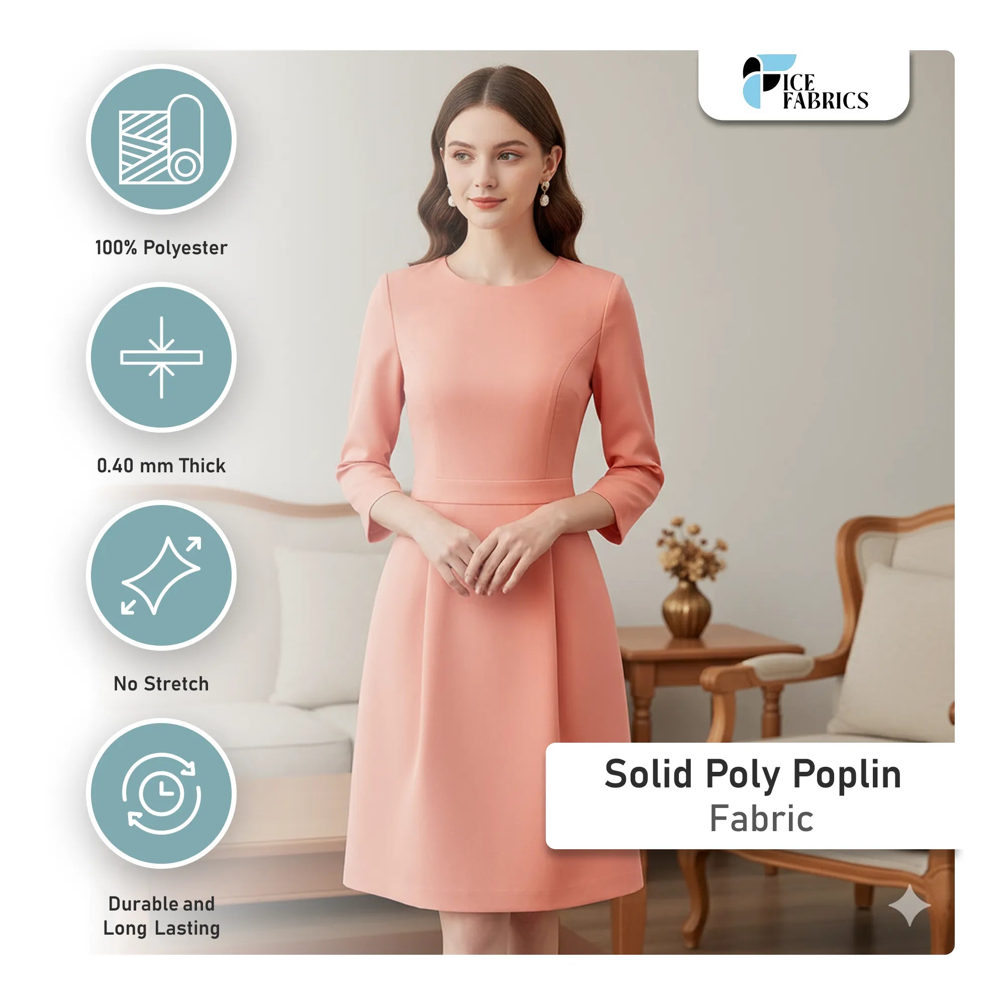 Wholesale Poly Poplin Fabric Lime Green