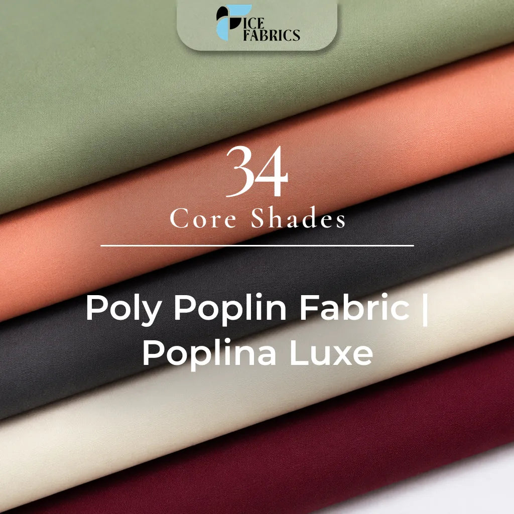 Solid Poly Poplin Fabric | Poplina Luxe