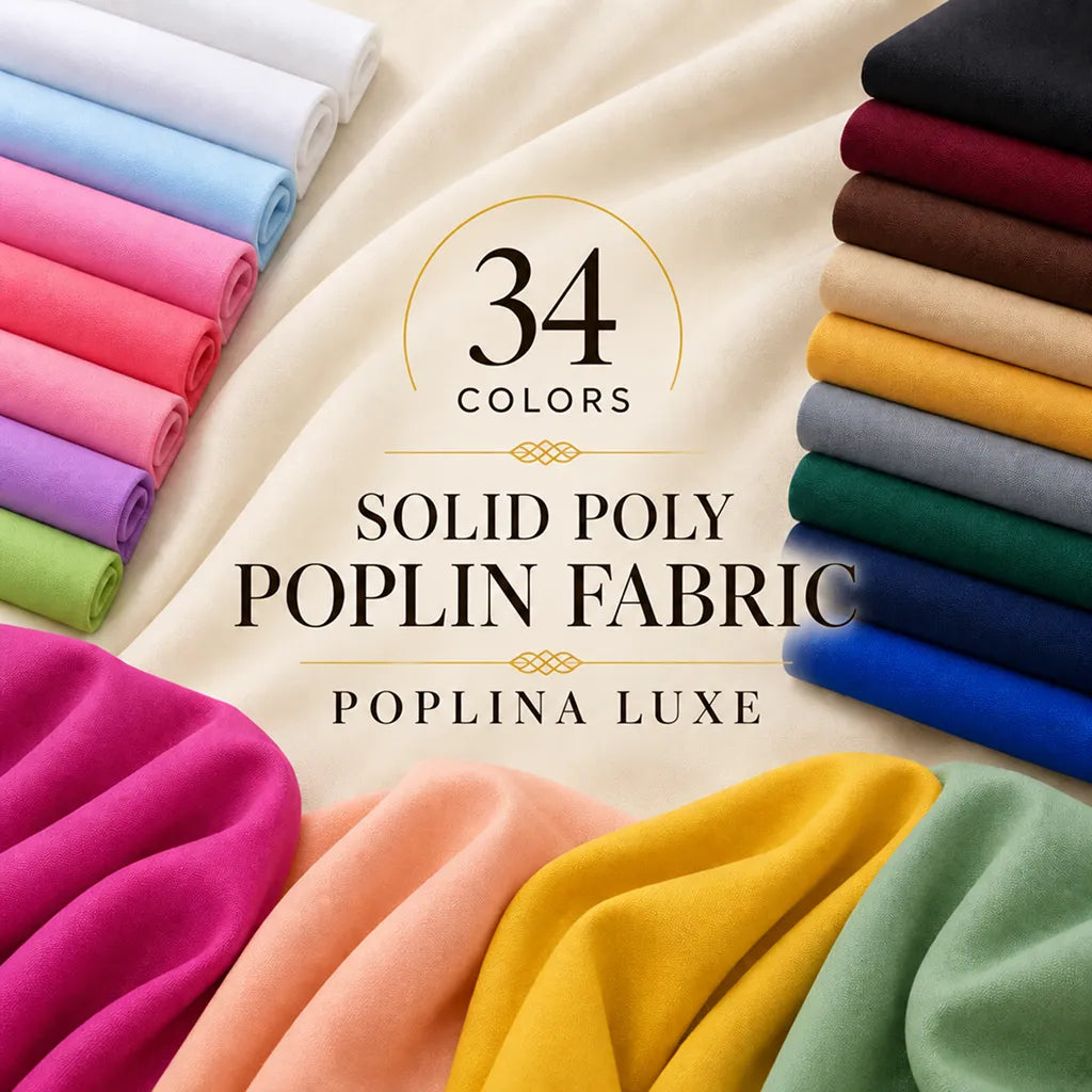 Solid Poly Poplin Fabric | Poplina Luxe