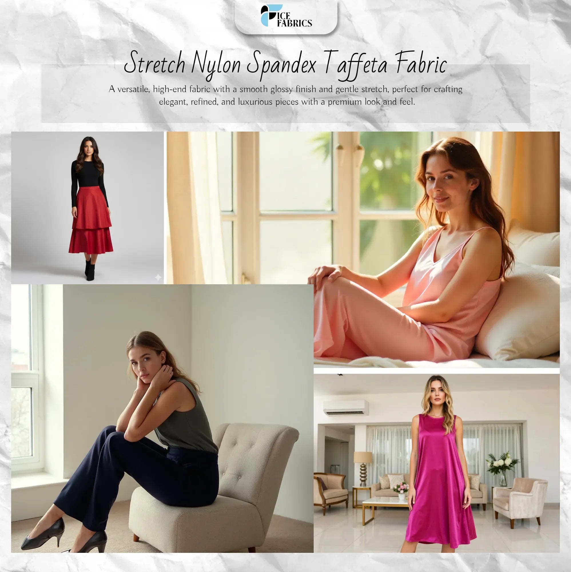 Stretch Nylon Spandex Taffeta Fabric Usecase