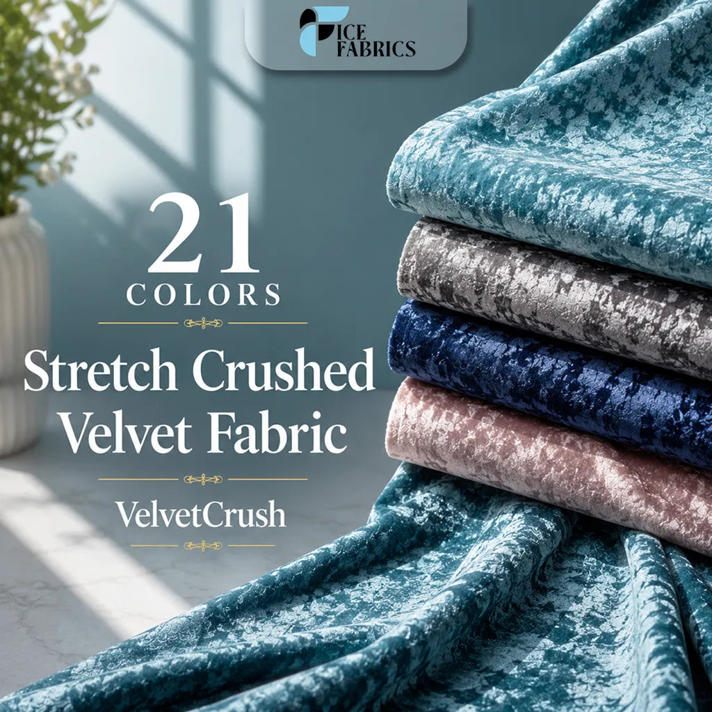 Stretch Crushed Velvet Fabric