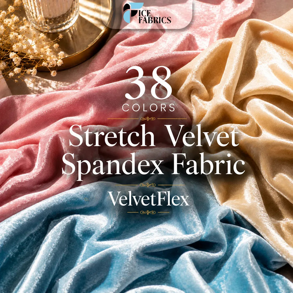 Ice Fabrics Stretch Velvet Fabric Soft and Smooth