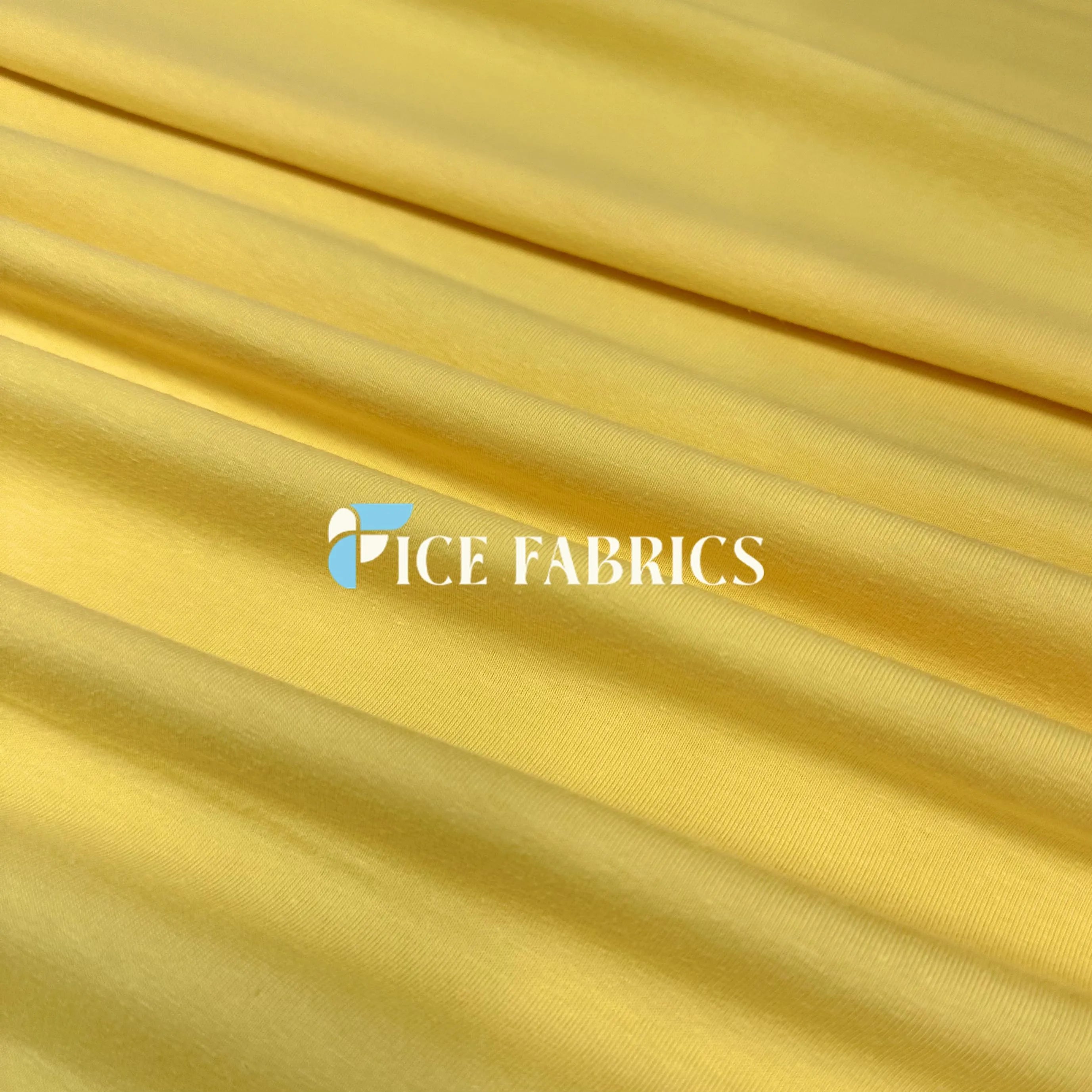 Sun Yellow 4 Way Stretch Cotton Spandex Fabric By The Yard