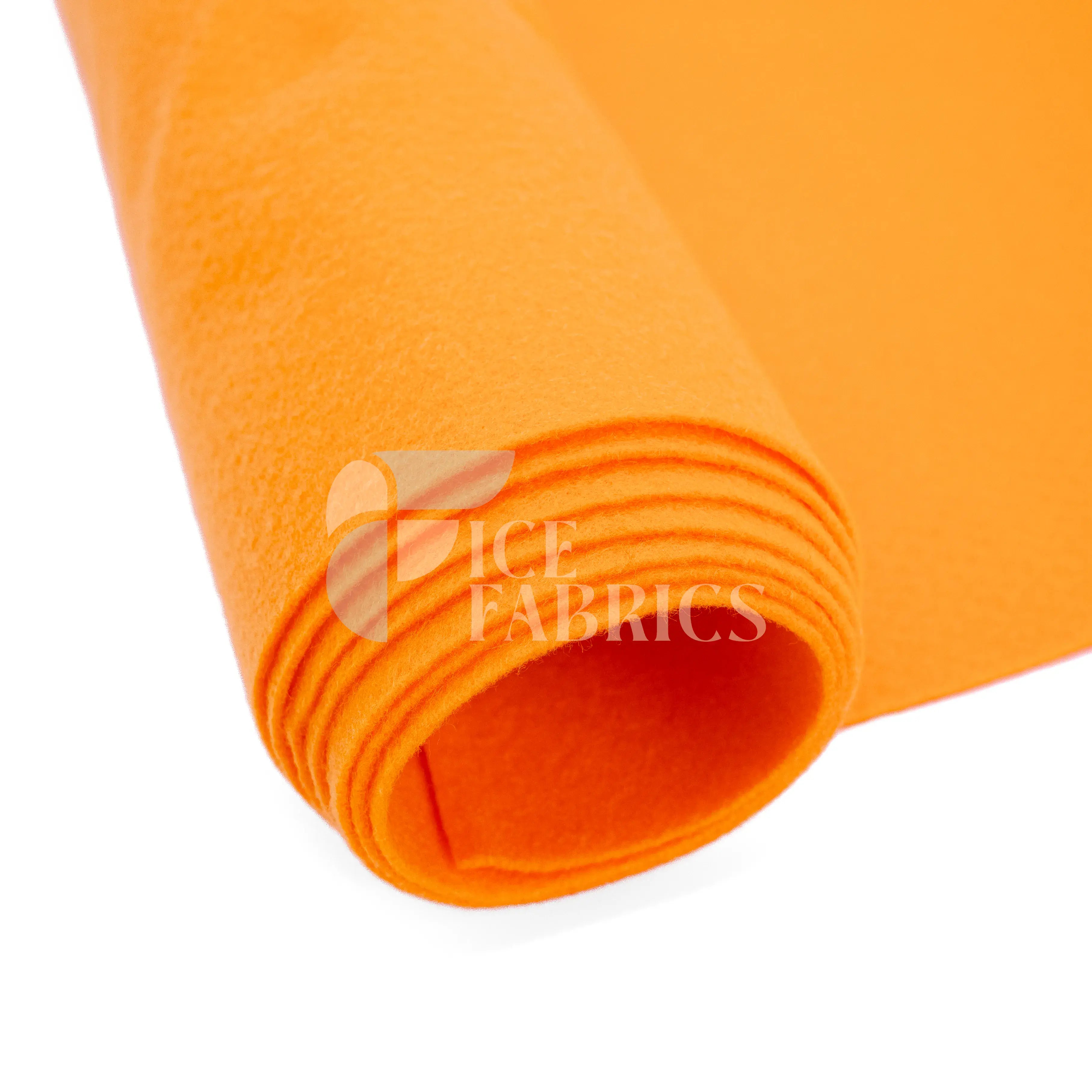 Tangerine Acrylic Felt Fabric / 1.6mm Thick _ 72” Wide ICE FABRICS By The Yard