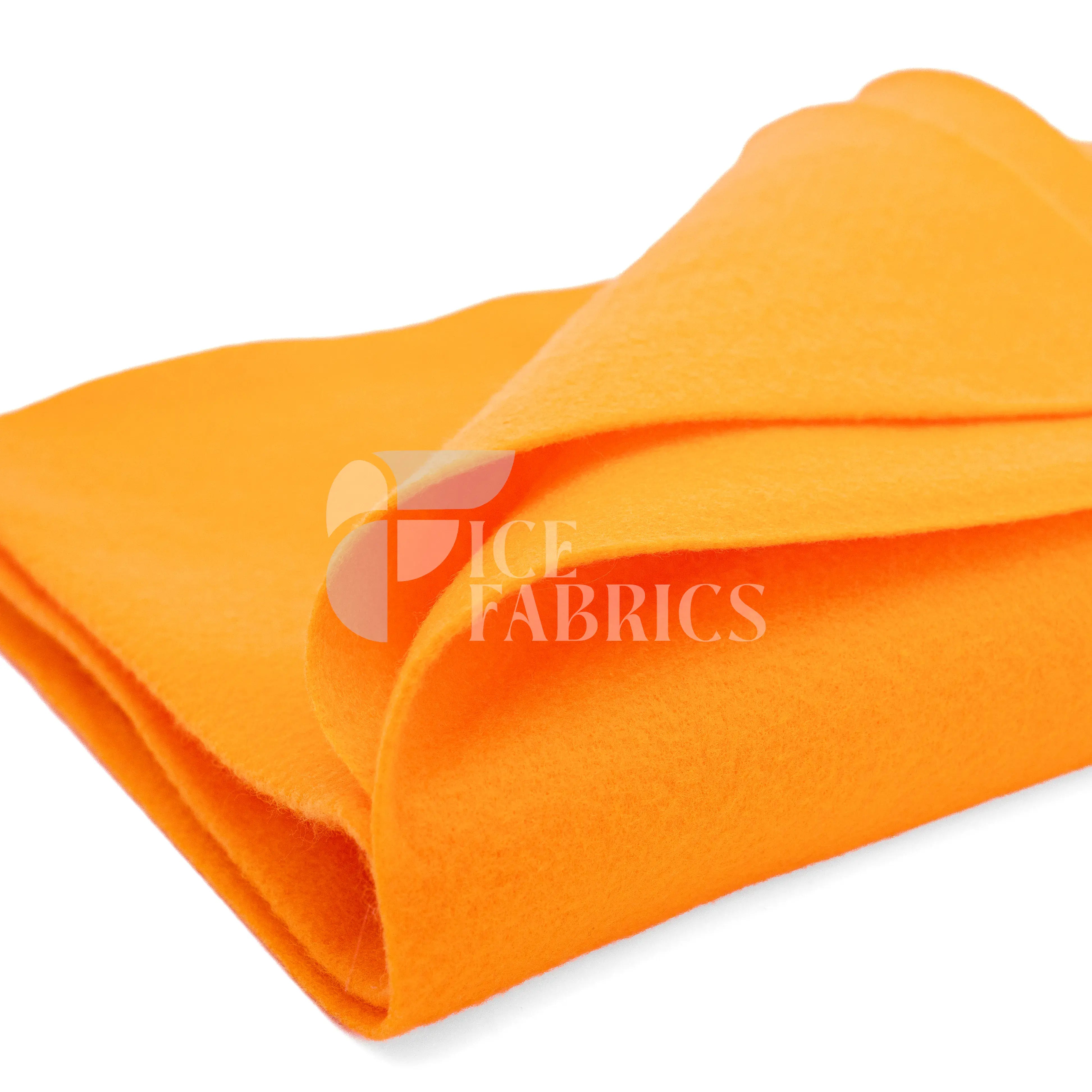 Tangerine Acrylic Felt Fabric / 1.6mm Thick _ 72” Wide ICE FABRICS By The Yard