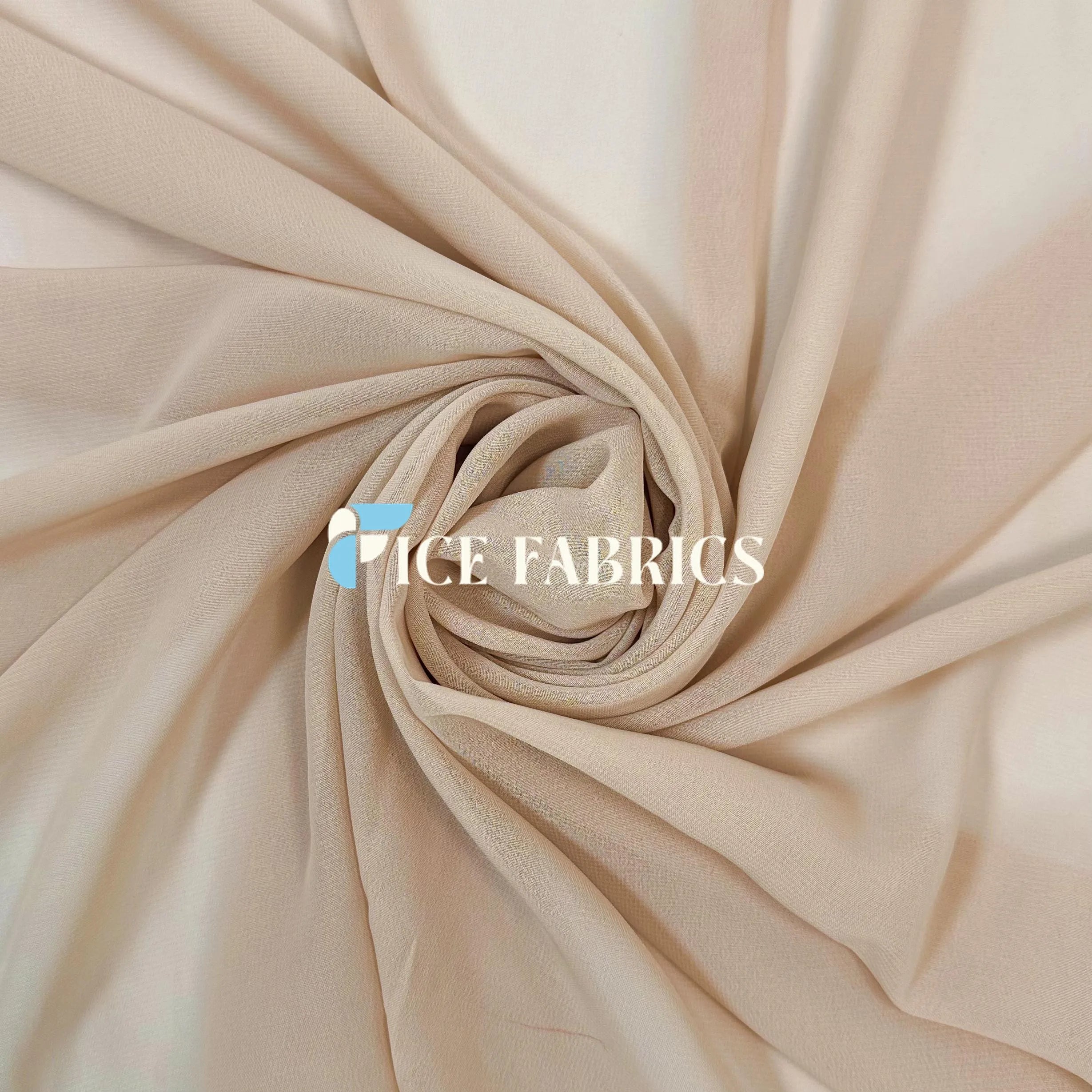 Taupe Mia Chiffon Fabric / 60’’ Wide Soft chiffon Sheer Fabric