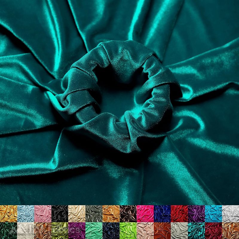 Ice Fabrics Stretch Velvet Fabric Soft and Smooth ICE FABRICS Teal