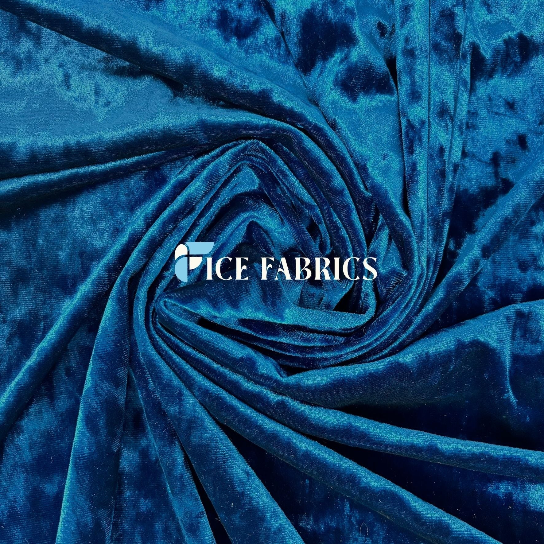 Teal Stretch Crushed Velvet Upholstery Fabric