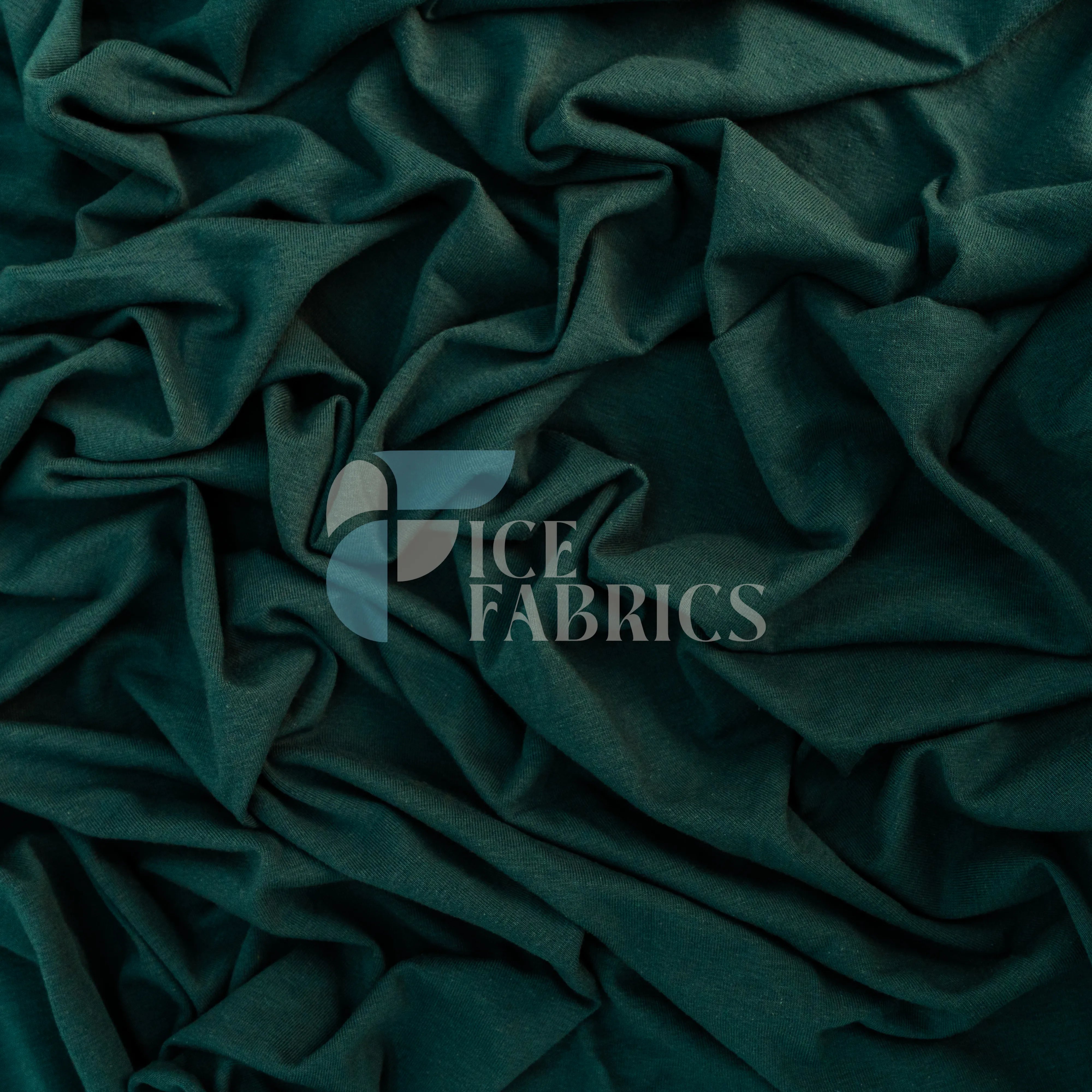 Teal Cotton Spandex Jersey Fabric | FlexCot