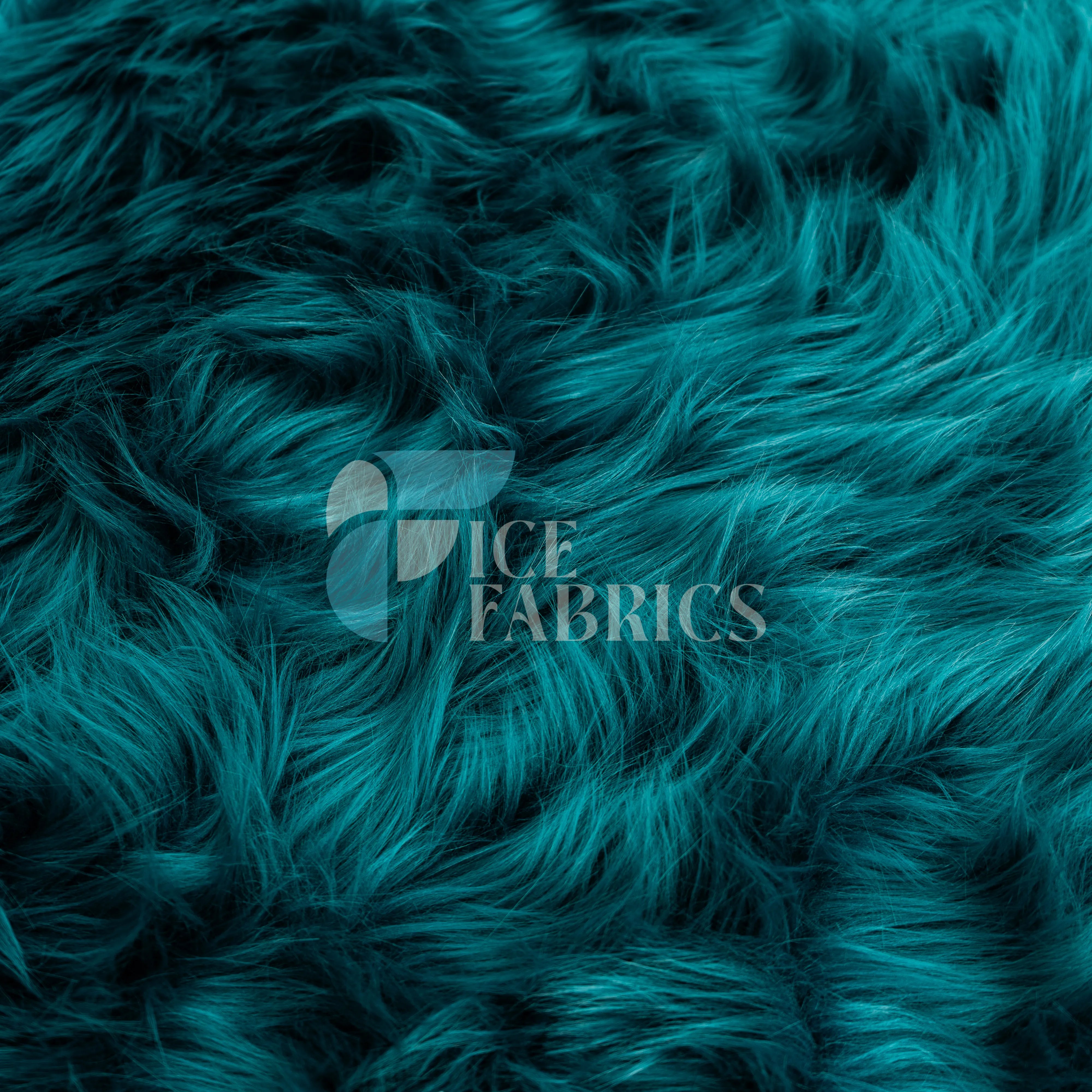 Teal Shaggy Mohair Faux Fur Fabric By The Roll | LuxeShag Fur