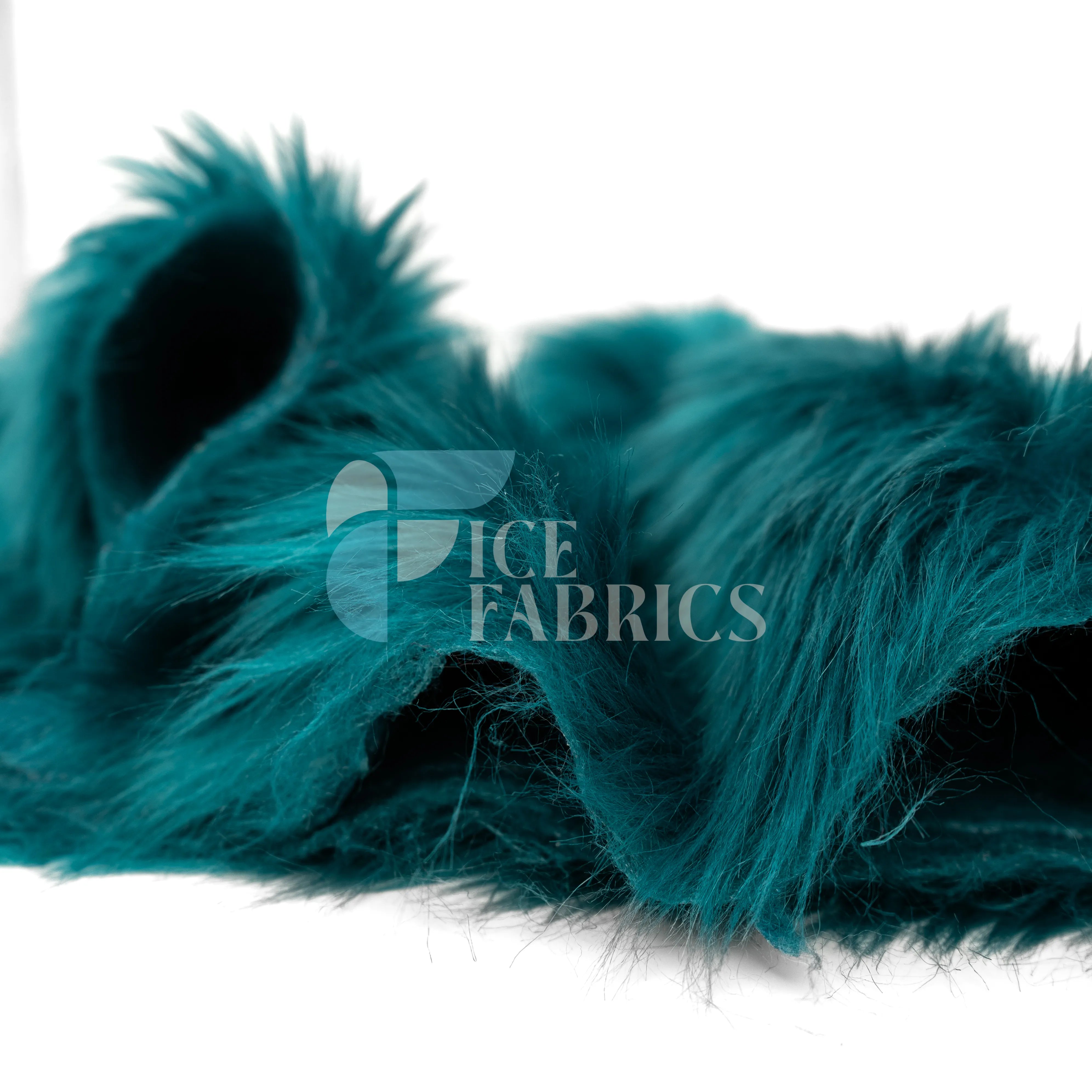 Teal Shaggy Mohair Faux Fur Fabric By The Roll | LuxeShag Fur