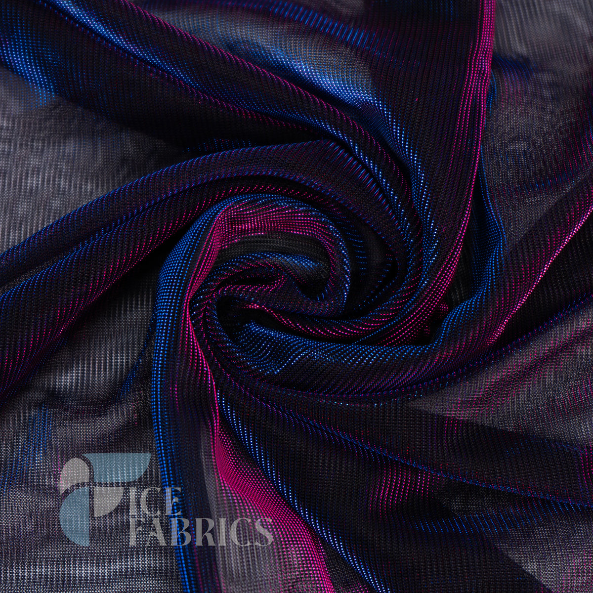 Shimmery Reflective Metallic Mesh Fabric