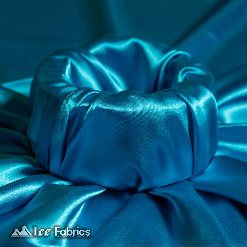 Silky Charmeuse Stretch Satin Fabric Fashion Fabric Turquoise