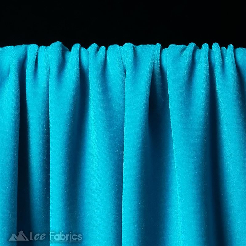 Ice Fabrics Stretch Velvet Fabric Soft and Smooth ICE FABRICS Turquoise