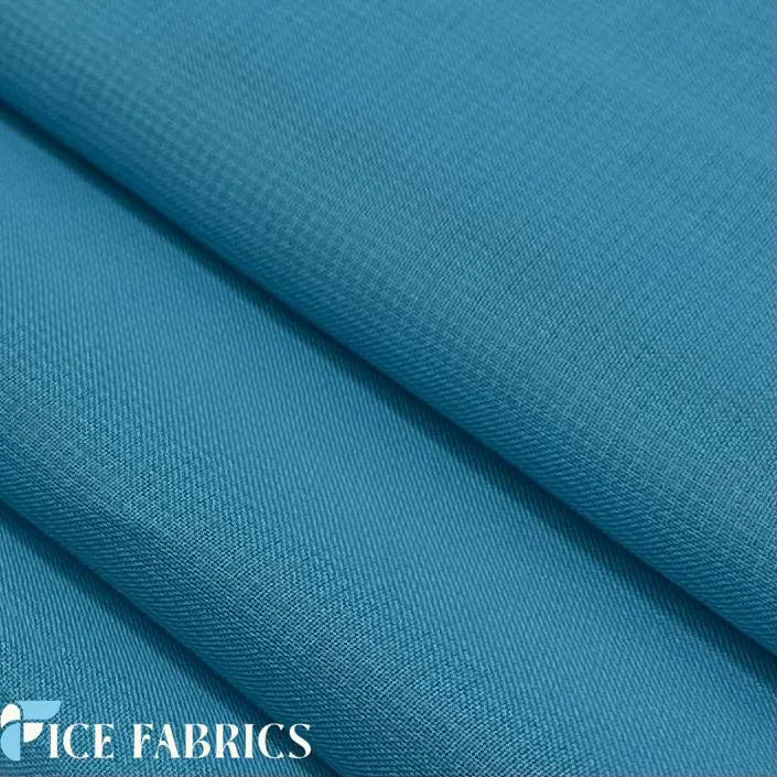 Turquoise Sheer Chiffon Fabric
