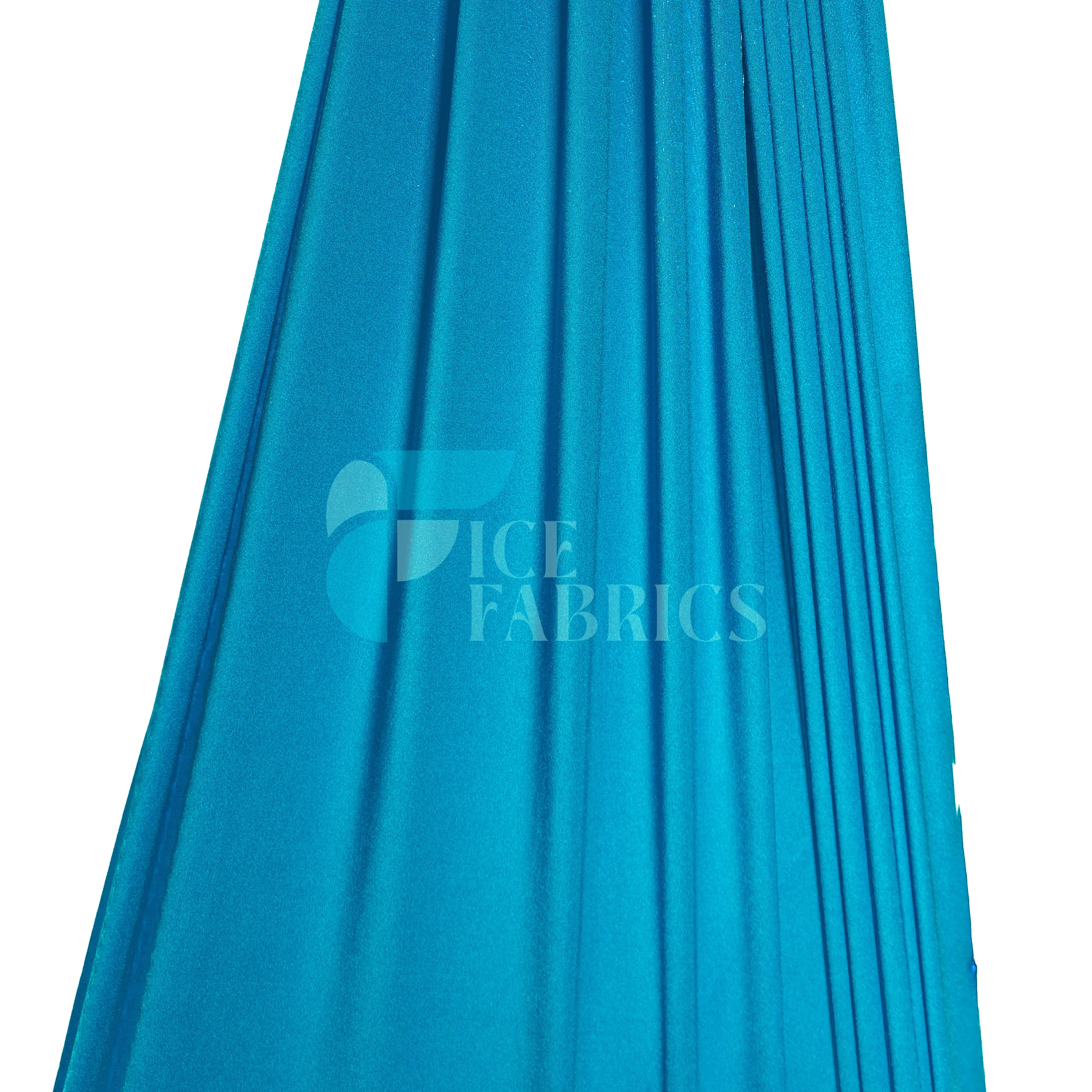 Jordan Turquoise Shiny Nylon Spandex Fabric / 4 Way stretch