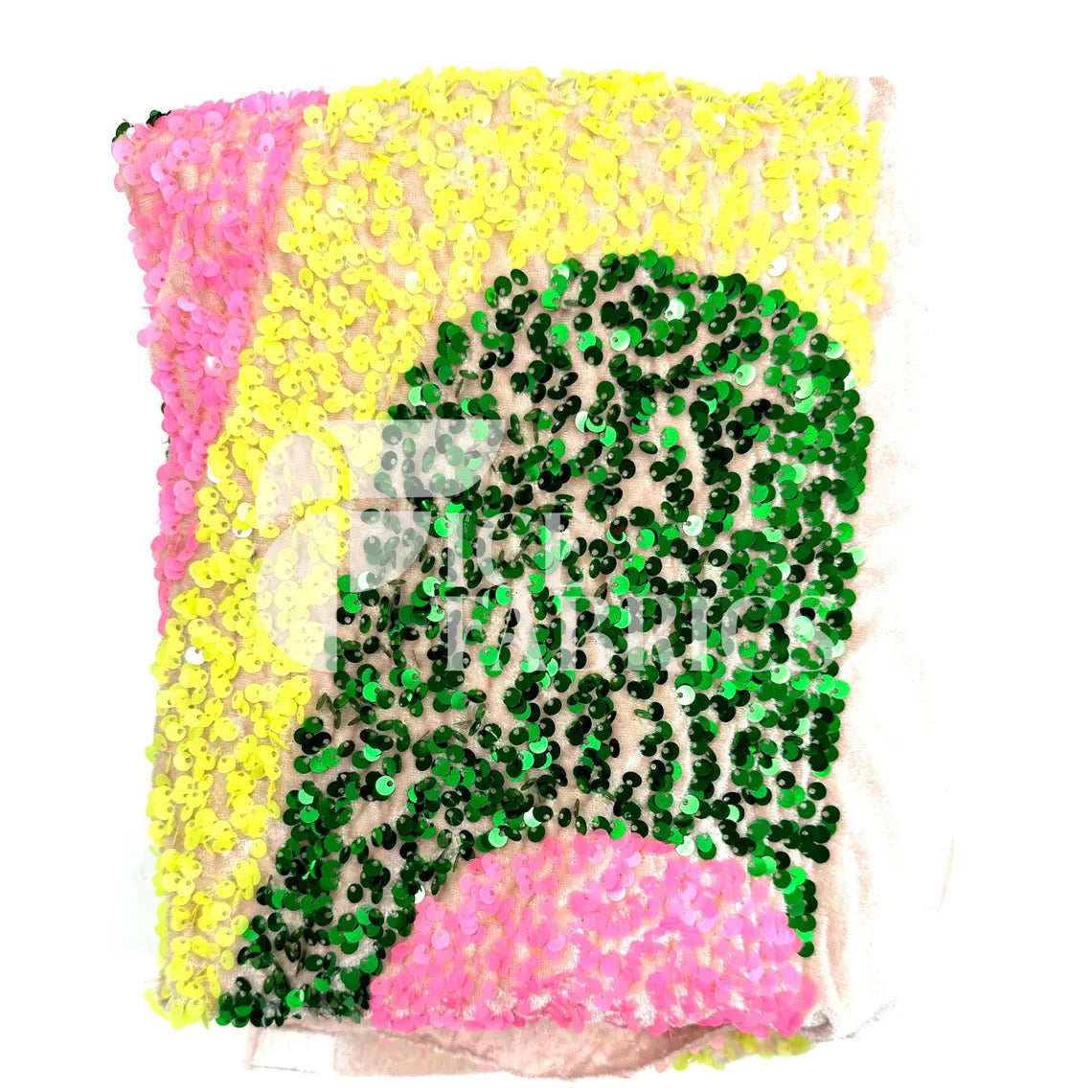 Velvet fabric with sequins