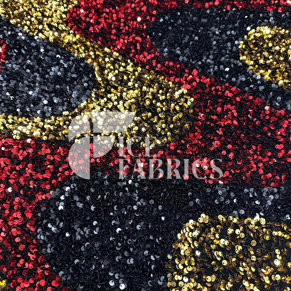 Stretch Velvet Sequin Fabric