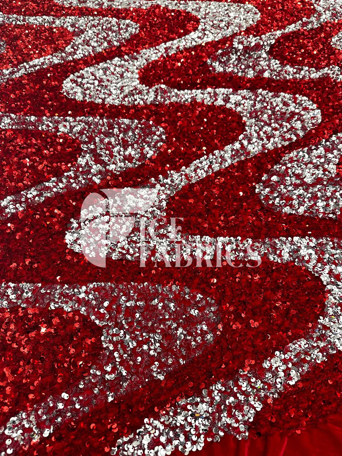 Stretch Velvet Sequin Fabric
