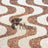 Wavy Rose Gold White on Rose Gold Stretch Velvet Sequin Fabric